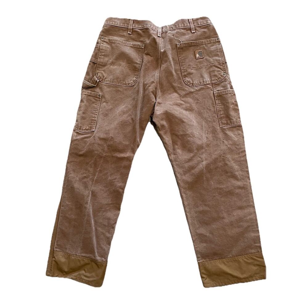 Vintage Carhartt Double Knees B192 Brown Mens 36 X 30 Pants Y2K Brush Guard Work
